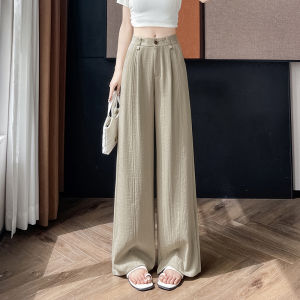 La Chapelle | White Silk Broad Legged Trousers