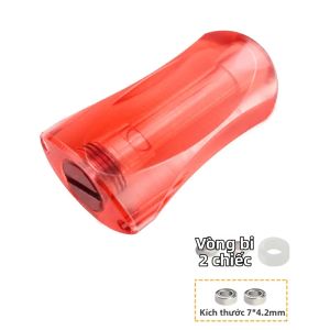 EKFan Acrylic Siêu Nhẹ MINI Quay Baitcasting Câu Cá Núm Vặn Với 7*4*2.5 Mm Mang Lure Reel Tự Làm Các Bộ Phận Đen/Trong Suốt/Tím/Xanh Lá/Đỏ/Xanh Dương/Trắng