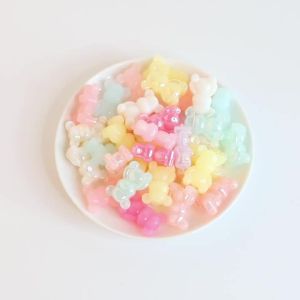 10pcs/lot 17×25mm Acrylic Beads Colorful Mini Bear Shape Loose Beads For Jewelry Making DIY Bracelet Phone Chains Accessories