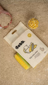 ทรายแมวเต้าหู้ แบรนด์Bobb. กลิ่นนมข้าวโพด Food Gradeอ่อนโยน เก็บกลิ่น สำหรับแมวและเจ้าของที่แพ้ง่าย ขนาด 12L เกรดพรีเมียม