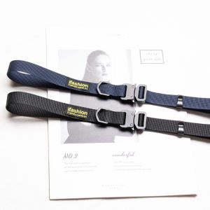 Narrow 2cm Buckle Canvas Belt for Women Hip Hop Style Decorative Coat Dress Alloy Clasp Leather Face Decoration Automatic Buckle