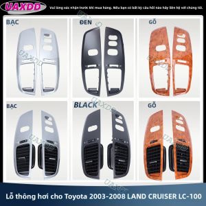 Bộ Khung Mặt Trước Android Màu Đen Bạc Bộ Chuyển Đổi Mặt Trước Cho Toyota Land Cruiser LC-100 2003-2008 Lắp Đặt Âm Thanh Nội Thất Ô Tô Cửa Gió Điều Hòa