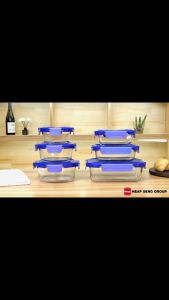 [Special Bundle Without Box] Luminarc 3Pcs Putina Food Storage Set Rect (650+1040+1520ML) [Model: V7122] - Tableware