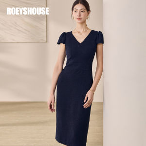 Roey s house | Đầm Midi Dáng Ôm V-Neck Nhẹ Mát cho Mùa Hè