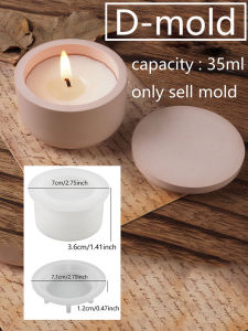 Round Storage Box Silicone Mold DIY Concrete Candle Cup Candle Holder Square Storage Jar Plaster Resin Casting Mold