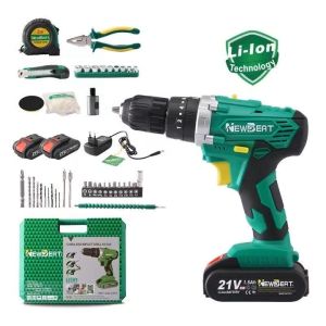 NEWBEAT NBT-CID-21KT 21V CORDLESS IMPACT DRILL / DRIVER KIT C/W ACCESSORIES (21V X 1.5AH BATTERY)