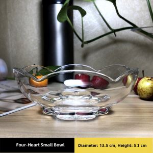 Creative Transparent Crystal Glass Small Fruit Tray KTV Bar round Snack Plate Candy Mini Plate Individual Serving Size