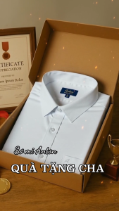 Áo Sơ Mi Nam Công Sở Trung Niên Anton Somianton Ngắn Tay Trắng Trơn Vải Cotton Vạt Ngang - ZSRN03