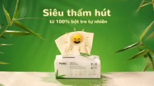 (Fudo) Khăn Giấy Fudo Giấy ăn Fudo Mềm dai thấm hút tốt 100% từ sợi tre Gói 130 tờ Thùng 20 gói có tách lẻ Koshka Home