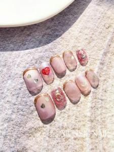 Sweet Heart Princess Pink Ice Transparent Cat Eye Short Wearing False Nails Handmade High-End Sensation Pure Pink Color