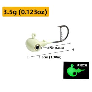 Mr.Lurion Bộ 5 Móc Câu Cá Jig Head 3.5g-14g Thép Carbon Cao Cấp Có Gai Dành Cho Mồi Nhựa Mềm Mồi Câu Cá Rô Pike Bass Tackle
