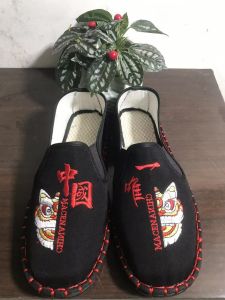 Old Beijing Cloth Shoes Mens Fashion Embroidery Mens Ethnic Style Embroider Facial Makeup Abrasion Resistant Non Slip Trendy Han Dynasty Cloth Shoes