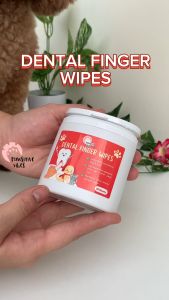 Pawsitive Vibes Tissue Jari Pembersih Gigi Anjing Kucing Isi 55pcs - Pet Dental Wipes Dental Care Finger Wipes - Sikat Gigi Pembersih Gigi Kucing Anjing - Sikat Gigi Pembersih Gigi Kucing Anjing Dental Wipes  - Tisu Jari Penghilang Bau Mulut Kucing Anjing