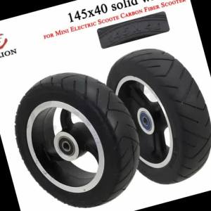 6Inch 145x40 Wheel Solid Tire with Alloy Rim/Plastic Hub for Mini Electric Scooter Fastwheel F0jackhotNes Carbon Fiber Scooter