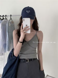 Slim Fit Backless Strap Vest Womens Inner Wear Lace Trim Tank Top with Chest Pad Commute Style Summer 2024 Pure Color