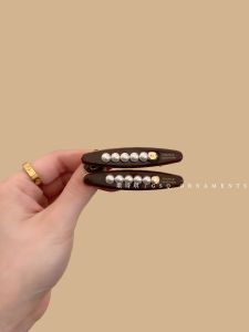 Elegant French Pearl Duckbill Hair Clip Retro Side Bangs Hair Clamp Womens Forehead Hair Accessory 3D Stylish Hair Ornament