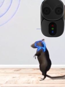 Ultrasonik Penghalau Tikus HA HA Pest Repeller Ultrasonic Rat Repellent Ultrasonic Pest Repeller Electronic Repels RatsBirdsSquirrelsLizardsSnakesand Geckos Penghalau tikus No noise safe and no radiation