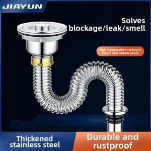 Stainless Steel Kitchen Sink Drain Pipe Thickened