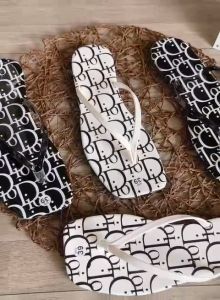 RẺ NHẤT⚡ dép kẹp nữ xỏ ngón họa tiết di.or đơn giản và sang trọng