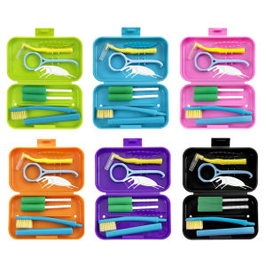 Orthodontic Care Kit Aligner Tooth Chew Chewies Storage case Oral Hygiene Invisible Remover Tools Interdental Brush Travel set