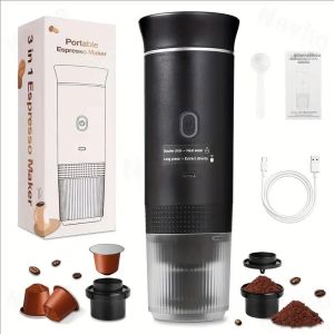 เครื่องบดไฟฟ้า Coffee Travel Handy 3 In1 Espresso แบบพกพากาแฟ Espresso Maker เครื่อง Cafe แบบพกพาเครื่องชงกาแฟแคปซูล