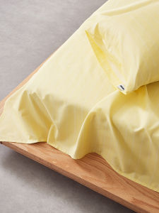 Pure Cotton Long Staple Bedding Single Piece Simple Bed Cap Mattress Protector 60 Thread Count Satin Fabric Durable Stripe Pattern