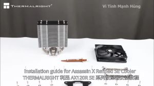 Tản nhiệt chip CPU Thermalright Assassin X 120 Refined SE ( AX120R SE ) 4 ống đồng quạt 12cm cao 148mm.