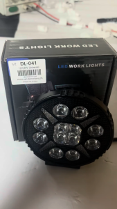 Black Warrior 4-inch Round LED Light Pair with White and Yellow DRL Flashing Function