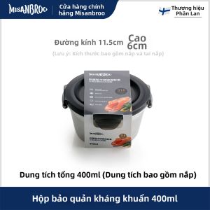 Misanbroo | Hộp Cơm Tròn Bằng Thép Không Gỉ 316 Có Nắp Đậy