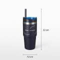 Starbucks Stainless Steel STANLEY Blue Silver Meteor Cold Cup 16 oz.. 