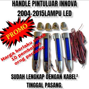 Handle pintu innova full chrome handle pintu led inova lama 2005-2015 chrome 1 set