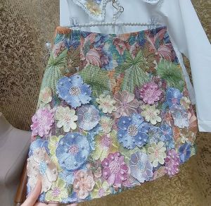 Váy Cổ Tích Accldd Tuyệt Đẹp Nửa Váy Với Hoa 3d Đầy Màu Sắc Và Thiết Kế Hạng Nặng Sang Trọng Dành Cho Nữ