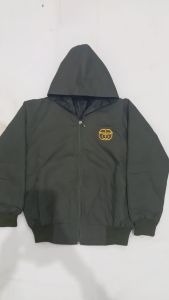 Jaket Hoodie Anak Bordir Logo Pataka / Kopassus Warna Hijau Army Bahan Ripstop