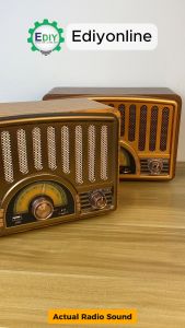 【NEW】Nostalgia Wood Radio FM Speaker Bass HiFi Player Wireless Bluetooth USB Mp3 Player Phone Holder Retro