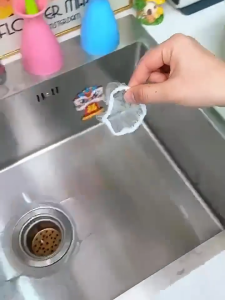 [SG Stock]100pcs Sink Drain Filter Bags Disposable Mesh Food Waste Catcher Kitchen Sink Strainer Net