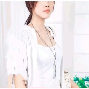 Long Necklace Diamond Crystal diamond Beads Necklace Dress Chain/Coachella/Retro Necklace