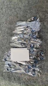 Kéo Cắt Tóc Chuyên Nghiệp Bằng Thép Không Gỉ Tai Cầm Xanh