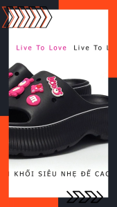 Dép Nữ Quai Ngang Đúc Liền Khối Siêu Nhẹ Đế Cao 5cm Hù Kiệt - Hàng Chính Hãng - H3214