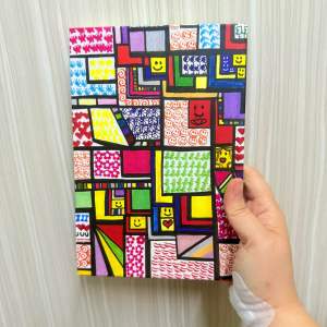 A5 size Colouful patterns notebook -Inner lines