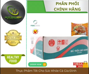 Thùng 30 Gói - Hủ Tiếu BÒ KHO Ăn Liền Gói 60gr