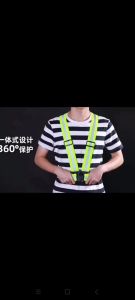 Reflective Vest Jacket Strip Fabric Night Security Ensure Traffic Safety Strap Wearing Band {SG Store}