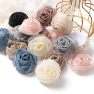 3/5Pcs Chiffon Artificial Flowers Heads 5CM Fake Flower for Home Decor Wedding Decoration Bridal Clothing Crafts Gifts Accessory
