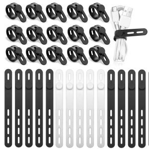 Adjustable Silicone Cable Ties Cord Organizer Cable Straps Reusable Cord Ties Travel Cable Organizer Cute Elastic Tie Wire Ties