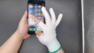 ถุงมือแบบนิ้ว ระบบกลางแจ้งนิ้วซึ่งระบายอากาศได้ปั่นจักรยาน ถุงมือสัมผัสหน้าจอ มีการผลิตเสริมสร้างเส้นปรุงไม่มีนิ้ว