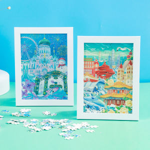 Hộp Quà Tặng Hình Mảnh Ghép 108 Mảnh Kỷ Niệm Sáng Tạo Giáo Dục DIY Huarong Jiangsu Trung Quốc Đại Lục Nhựa Dành Cho Nam Từ 14 Tuổi Trở Lên