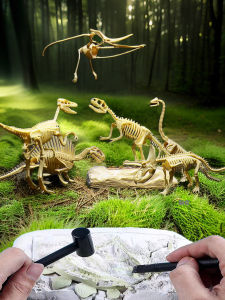 Factory Direct Sales Dinosaur Fossil Archaeological Excavation Kids Treasure Hunting Blind Box Handmade DIY Matching Game Educational Toys