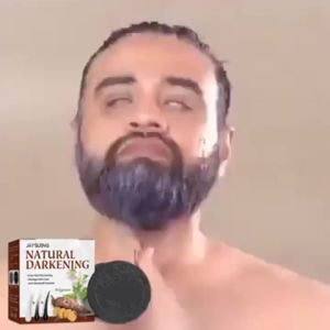 简素净 | Black Hair Shampoo Soap White Covering Restore Black Glossy Improves Light Hairs Nourishing Improve Hair Quality Darkening Soap