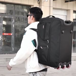 HANA Trolley Bag Travel Bag Mens Large Capacity Expandable Folding Oxford Cloth Waterproof Portable Short Distance Female Student Luggage Bag
