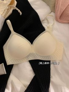 น้ําแข็ง ผ้าไหม ไร้รอยต่อ ผู้หญิง ชุดชั้นในบาง ฤดูร้อน นุ่ม รองรับหน้าอกเล็ก ไม่มีห่วงเหล็ก บรา ระบายอากาศได้ดี Hole Cup Bra