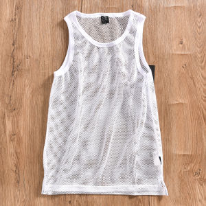 Áo Thun Nam Tay Ngắn Cổ Tròn Thoáng Khí Nhanh Khô Mùa Hè Áo Thun Thể Thao Không Tay Khoét Rỗng Cho Thanh Thiếu Niên Mặc Thường Ngày